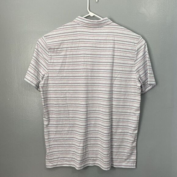 NWT JOS A BANK Reserve Traditional Fit Shirt 2XL Gray Striped Collar Cotton Polo - Picture 9 of 13